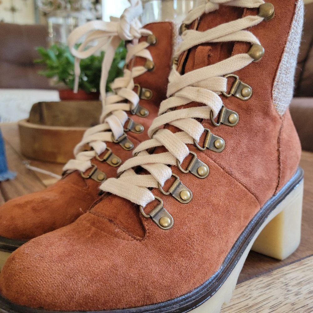 Suede Lace Up Boot